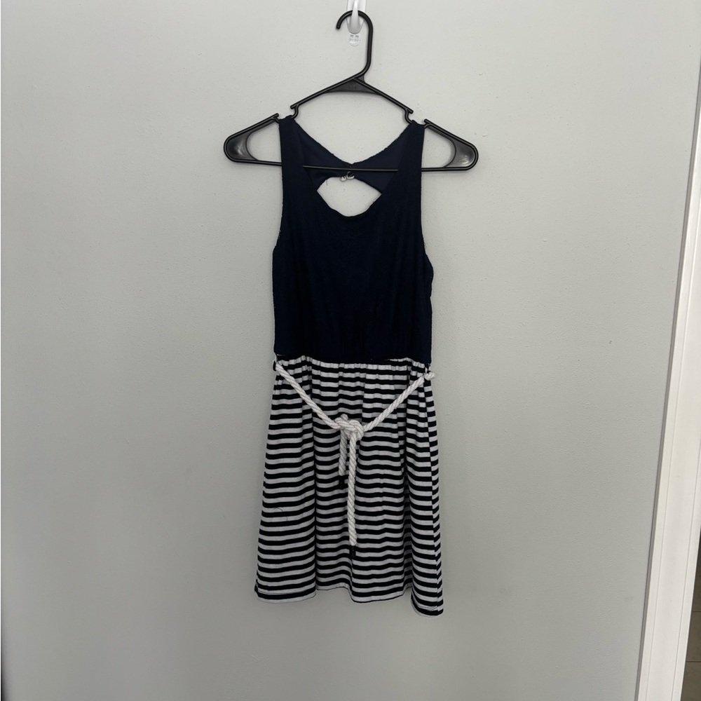 dELiA*s Navy Lace Detail Top